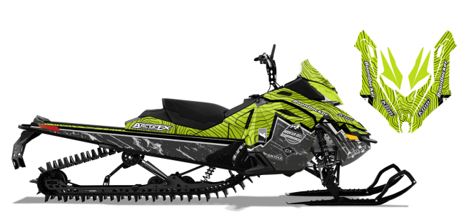RB YLW SIKSPAK Ski-Doo Rev XR Hood Decal Graphic Kit Sled Snowmobile Wrap 2013 